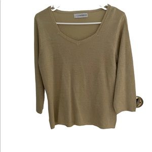 Sag harbor Glitter Gold Blouse Women